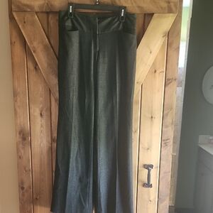 Charcoal Wide-Leg Slacks Size 6L